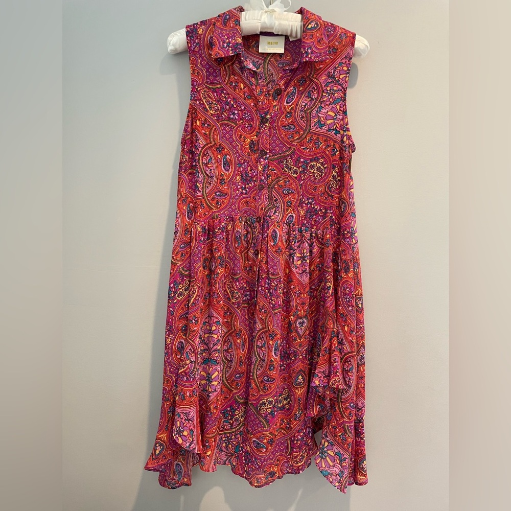 ANTHROPOLOGIE Maeve sheer button up tunic. Size 4. EUC